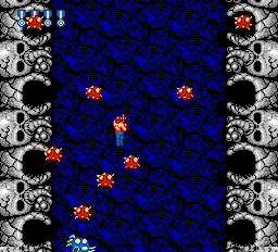 Two columns of enemy generators